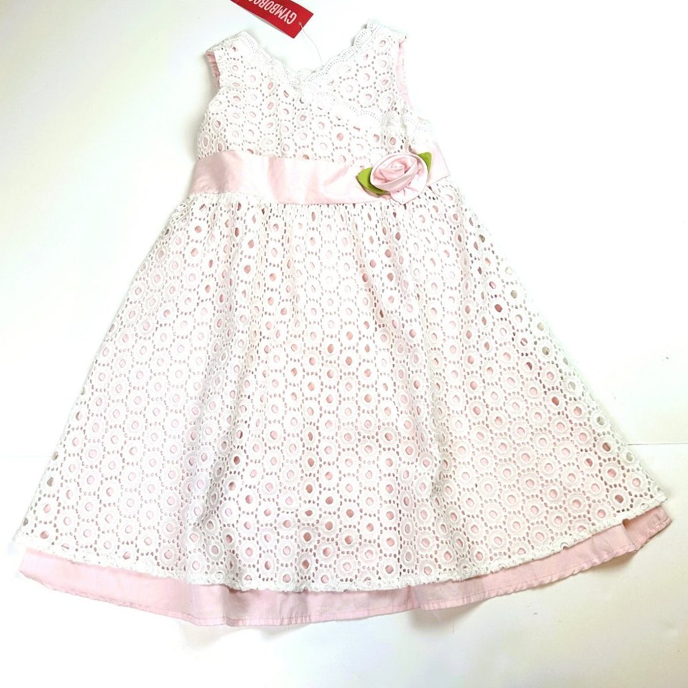 NWT Gymboree Girl Pink Eyelet Dress Size 6
